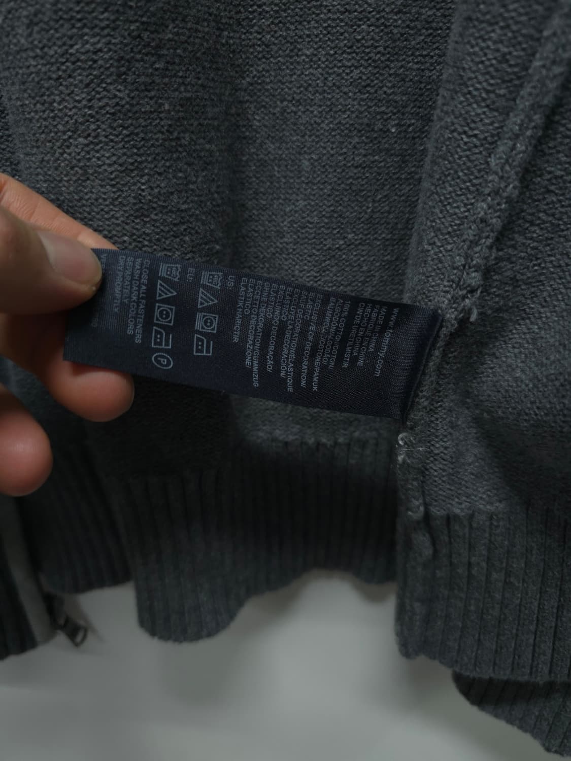 타미힐피거 와펜로고 니트 집업 ( 105~110 ) 상품이미지10