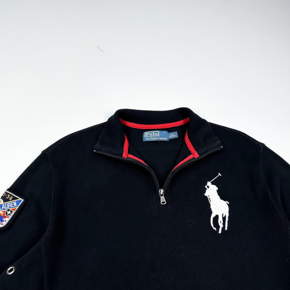 폴로 랄프로렌 스키 빅로고 반집업 니트 블랙 M 상품이미지2