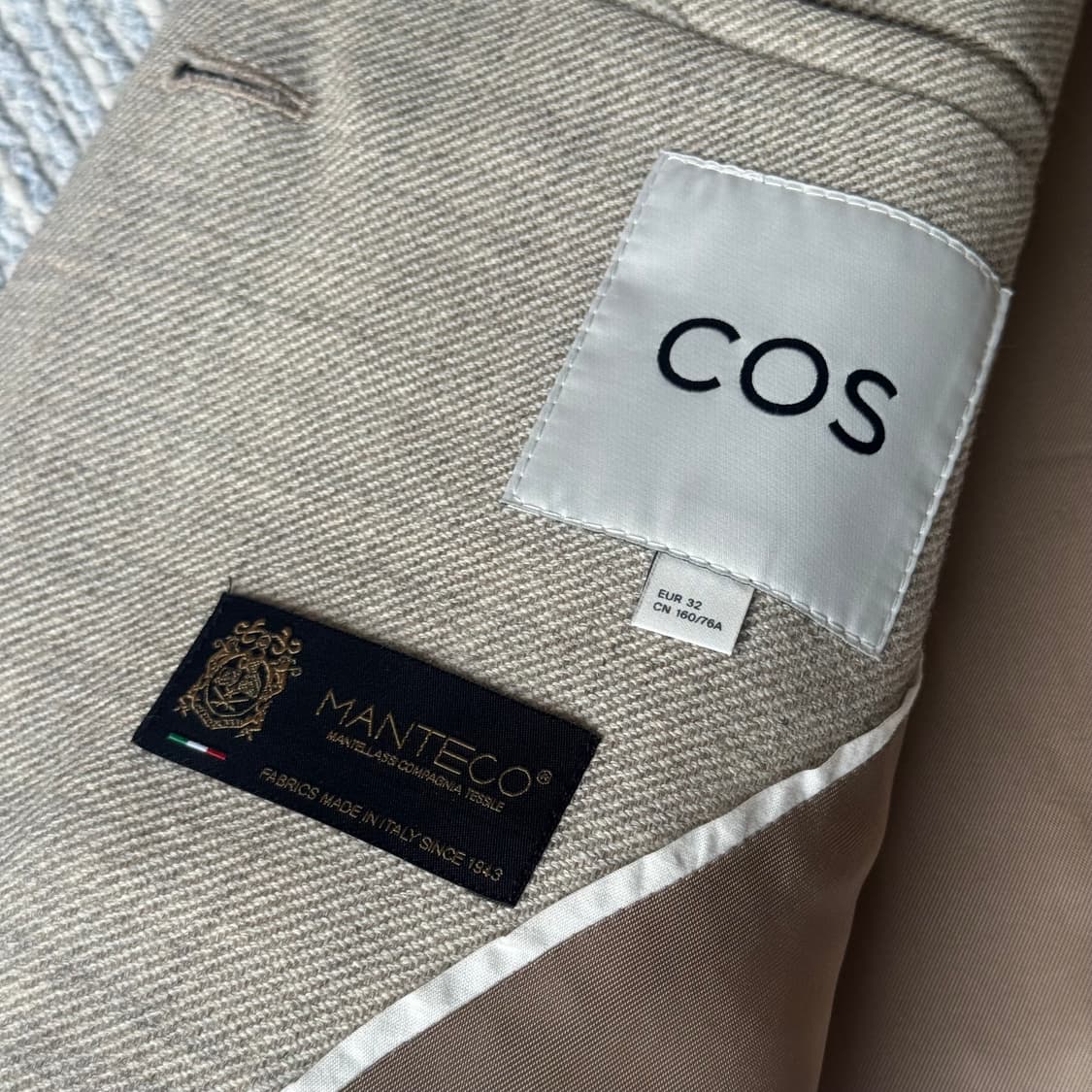 COS 코스 테일러드 킹트윌 자켓 MANTECO 상품이미지7