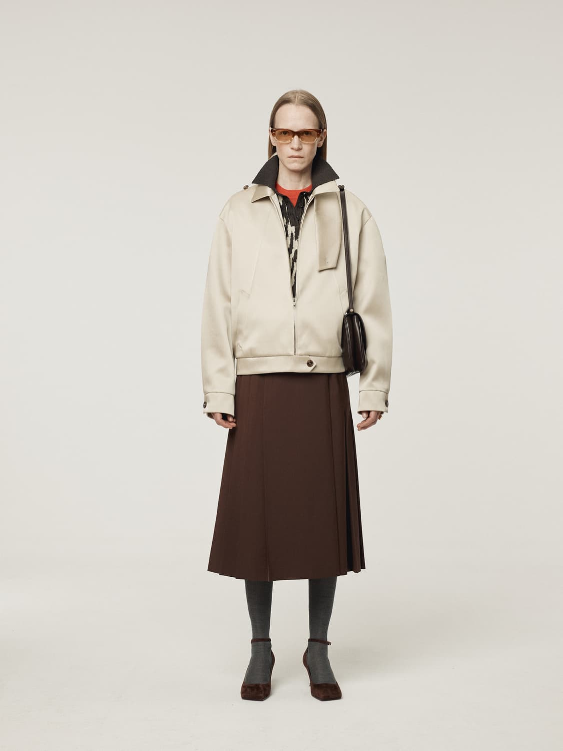 렉토 RECTO 더블 세틴 점퍼 샌드 베이지 상품이미지4