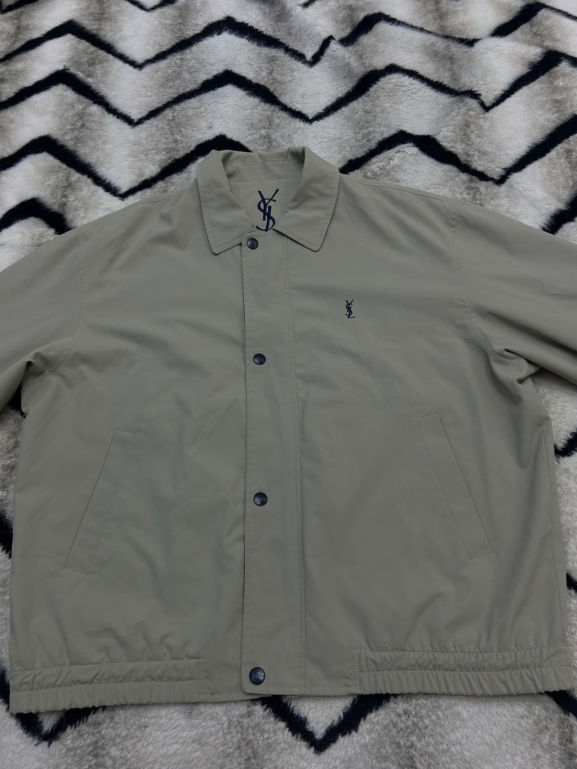 [L]YSL 카라 블루종 바람막이/올리브 상품이미지3