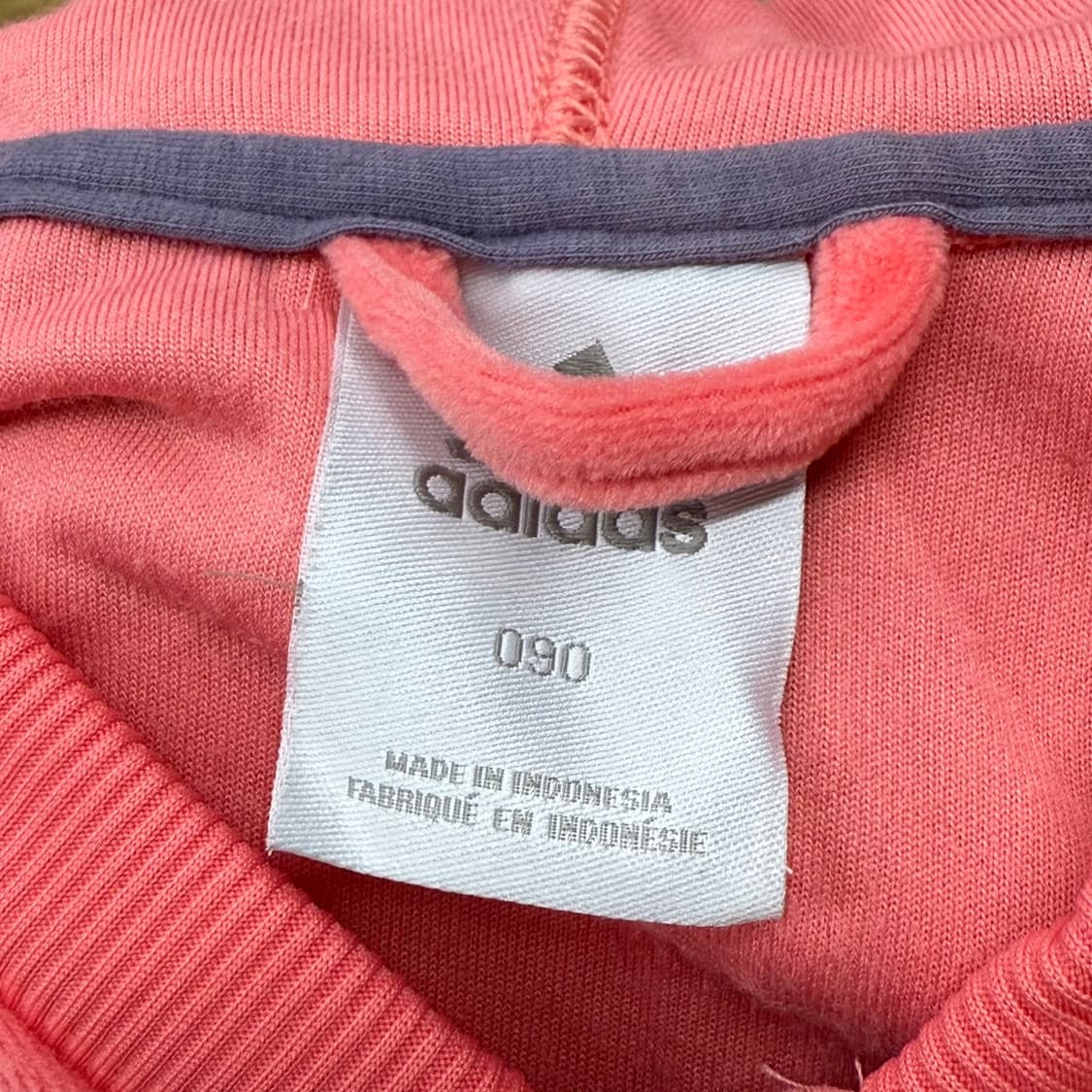 아디다스 00s 벨벳 코랄 핑크 후드집업 90 상품이미지6
