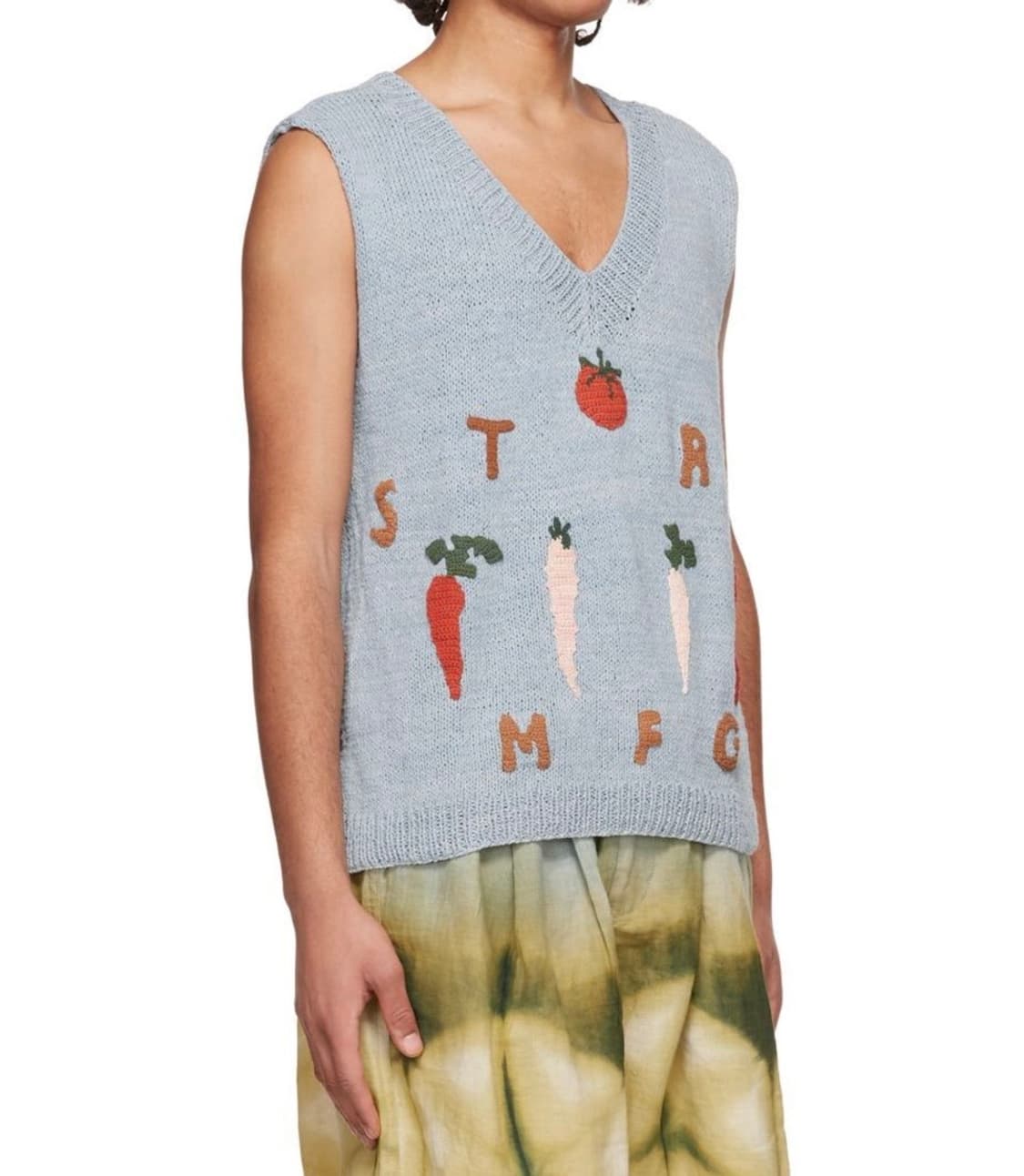 STORY MFG 블루 오가닉 코튼 베스트 상품이미지1