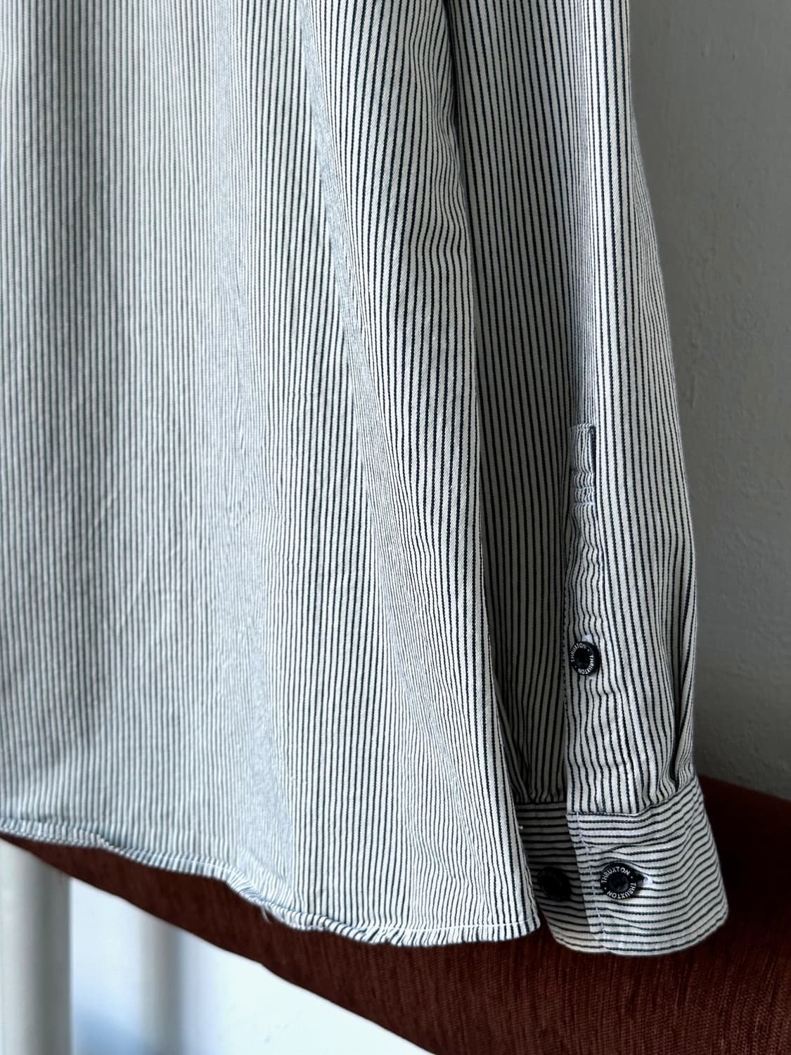 Cotton design stripe work shirt 상품이미지5