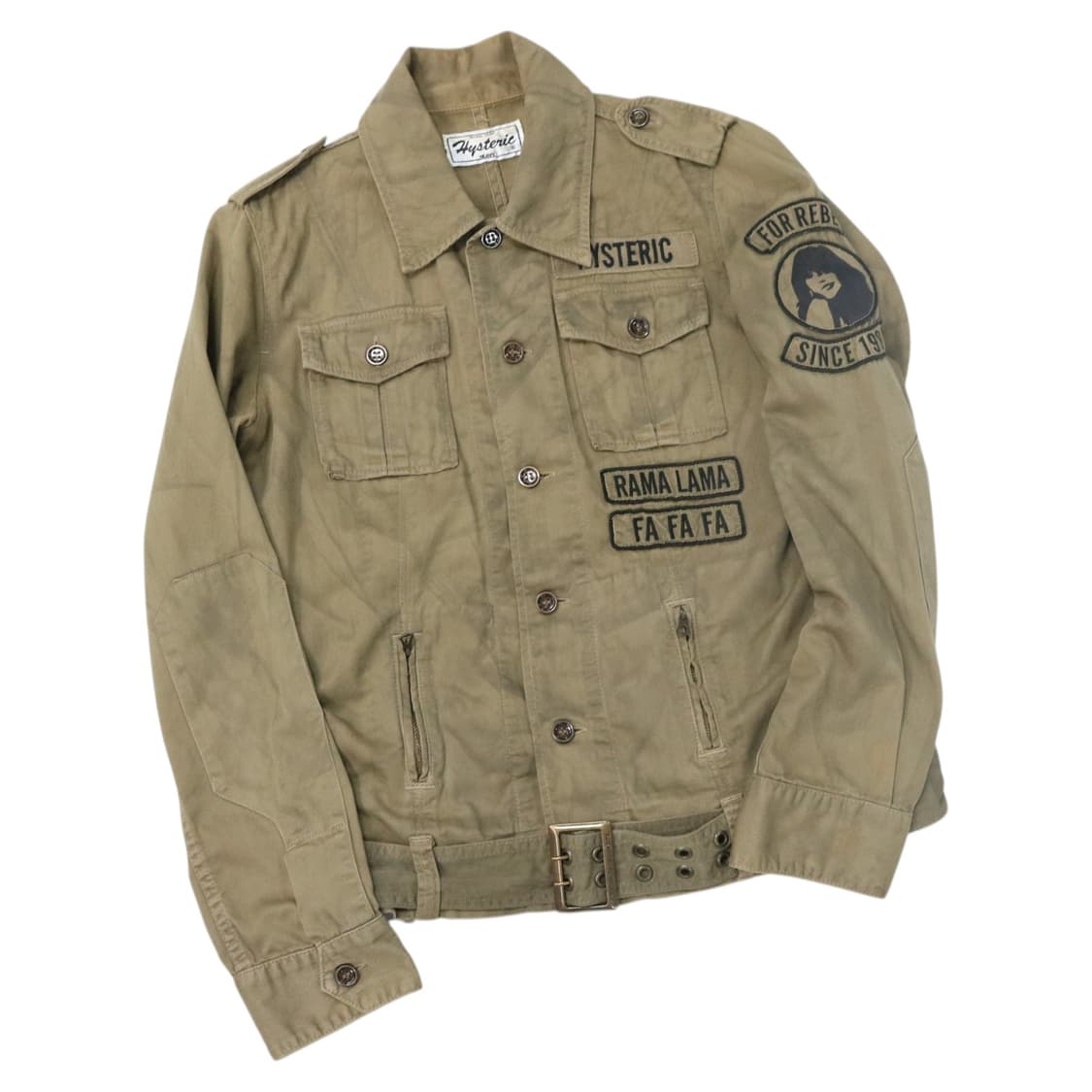 히스테릭 글래머 빈티지 와펜 패치 밀리터리 벨티드 자켓 상품이미지1