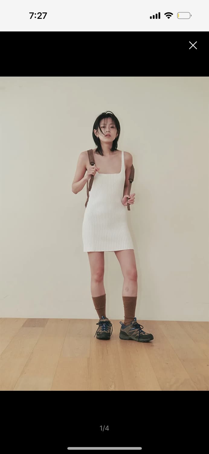 플리즈프로젝트KNIT SLEEVELESS DRESS, WHITE 원피스 상품이미지1