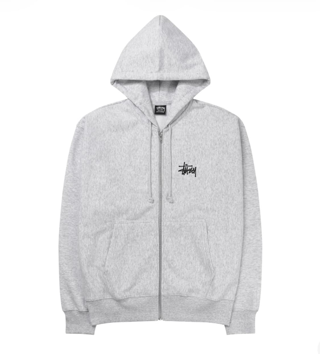 스투시 베이직 스투시 후드 집업 애쉬 헤더 2023 상품이미지4