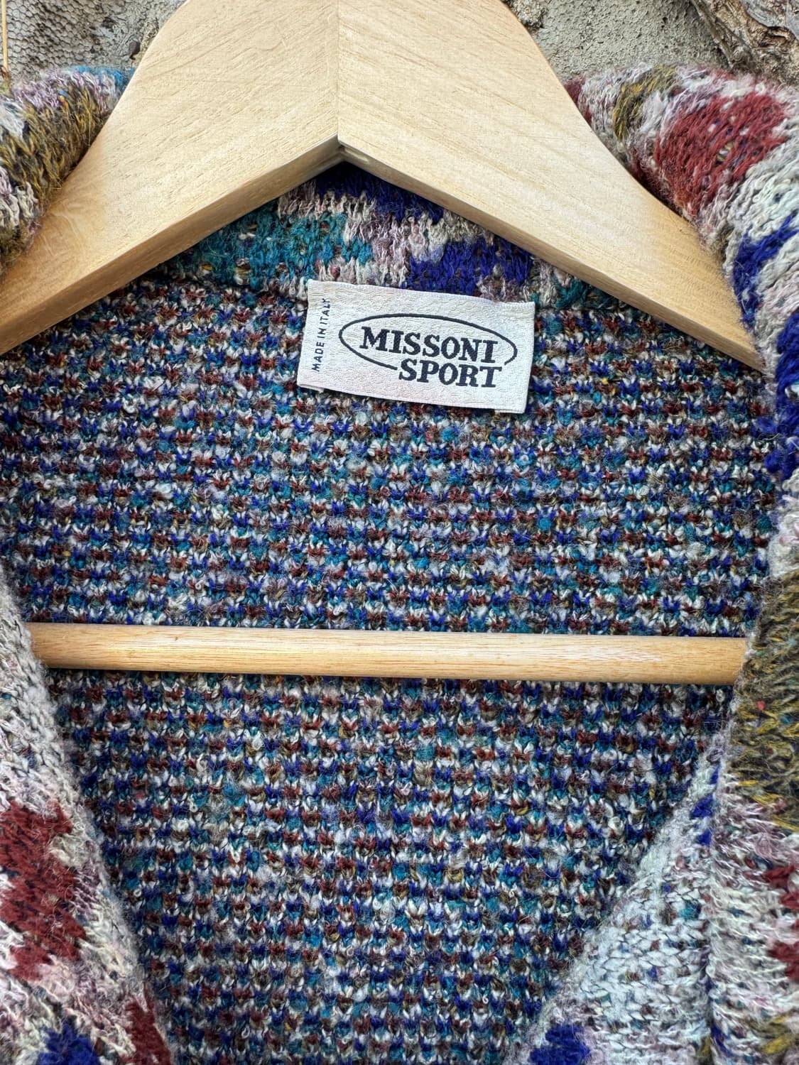 missoni sport 빈티지 플라워 패턴 알파카 울 니트 자켓 상품이미지6