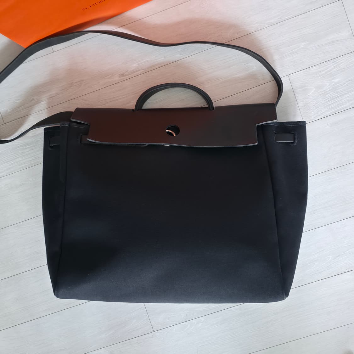 에르메스 에르백39 에르백mm 캔버스 블랙 숄더백 상품이미지2