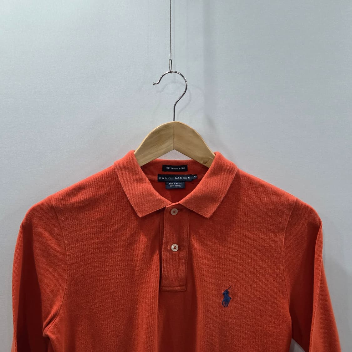 폴로랄프로렌 우먼 피케 카라 롱슬리브 오렌지 M 상품이미지2