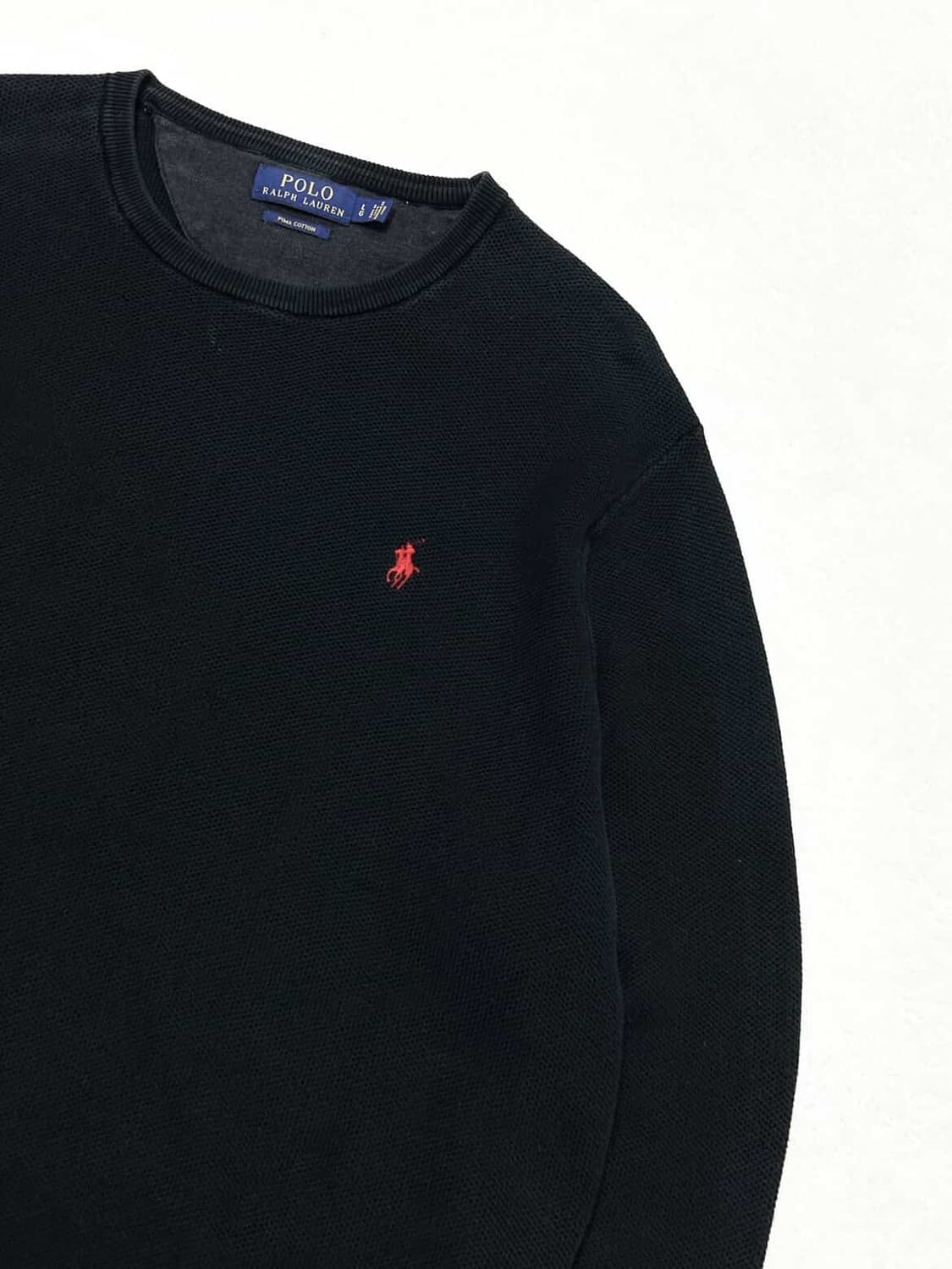 폴로 피마코튼 블랙 와플니트 상품이미지6