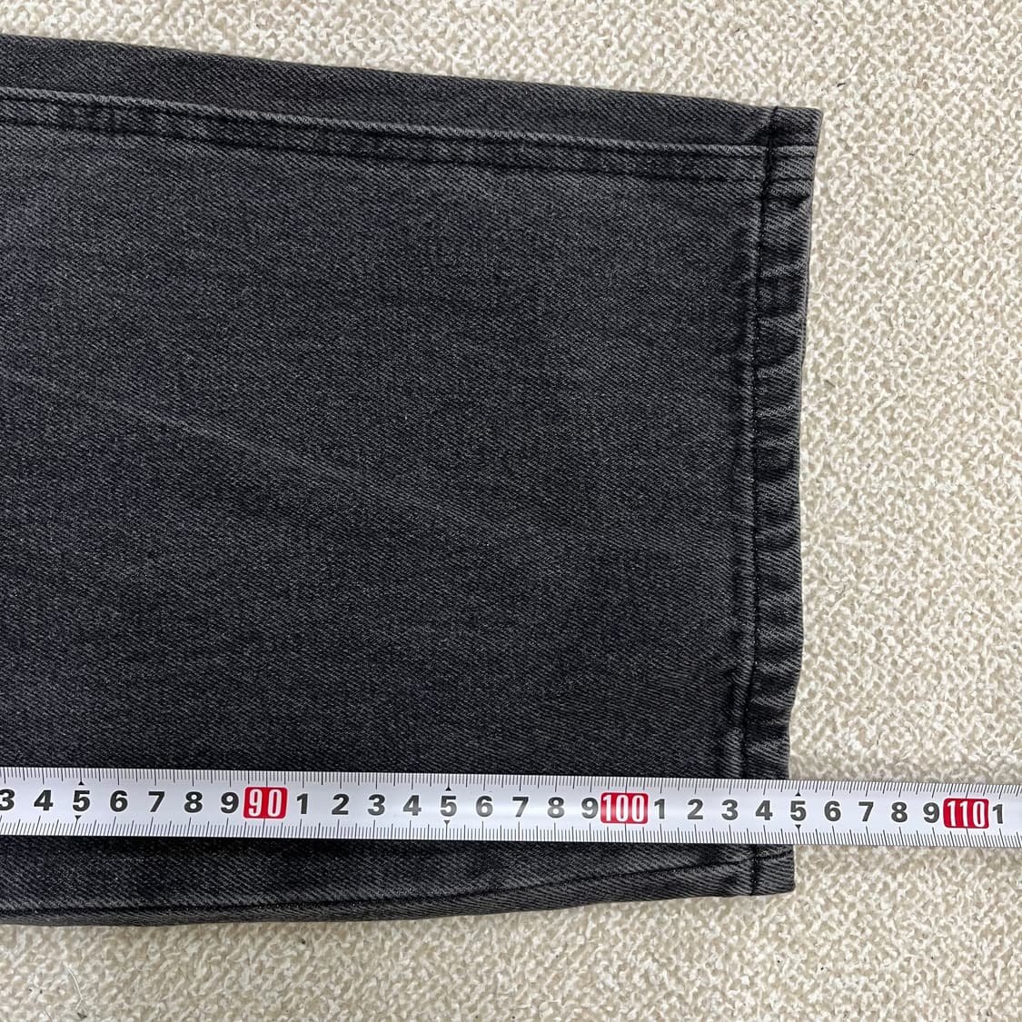 [31] 무신사스탠다드 워시드 블랙 데님 청바지 0105M1 상품이미지8