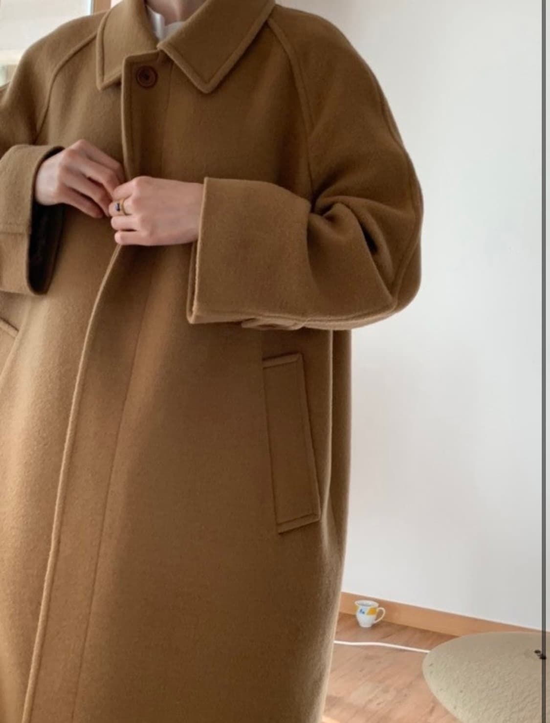 MONE  리본빛 맨하탄 카멜 코트 상품이미지3