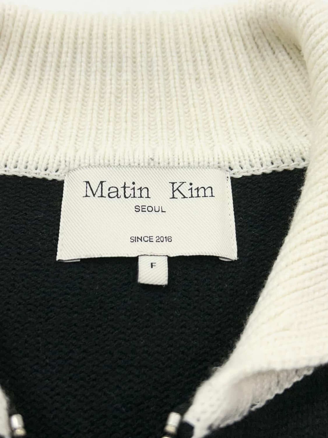 마뗑킴 빅로고 카라넥 니트집업 상품이미지7