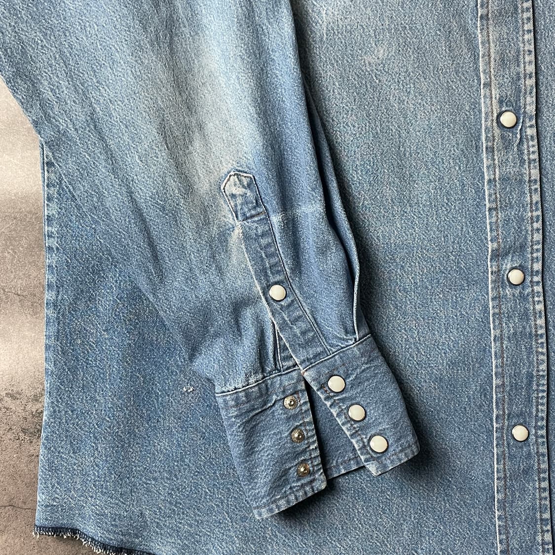 WRANGLER 랭글러 빈티지 데님 코튼 웨스턴 셔츠 A00469 상품이미지6