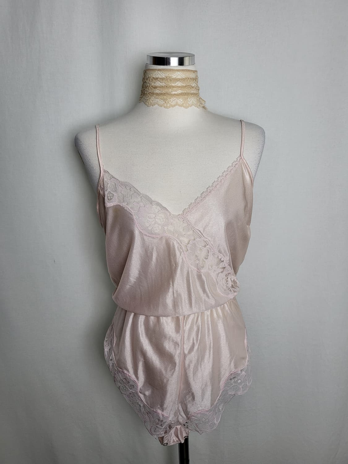 빈티지 레이스 핑크 슬립 바디슈트 상품이미지2