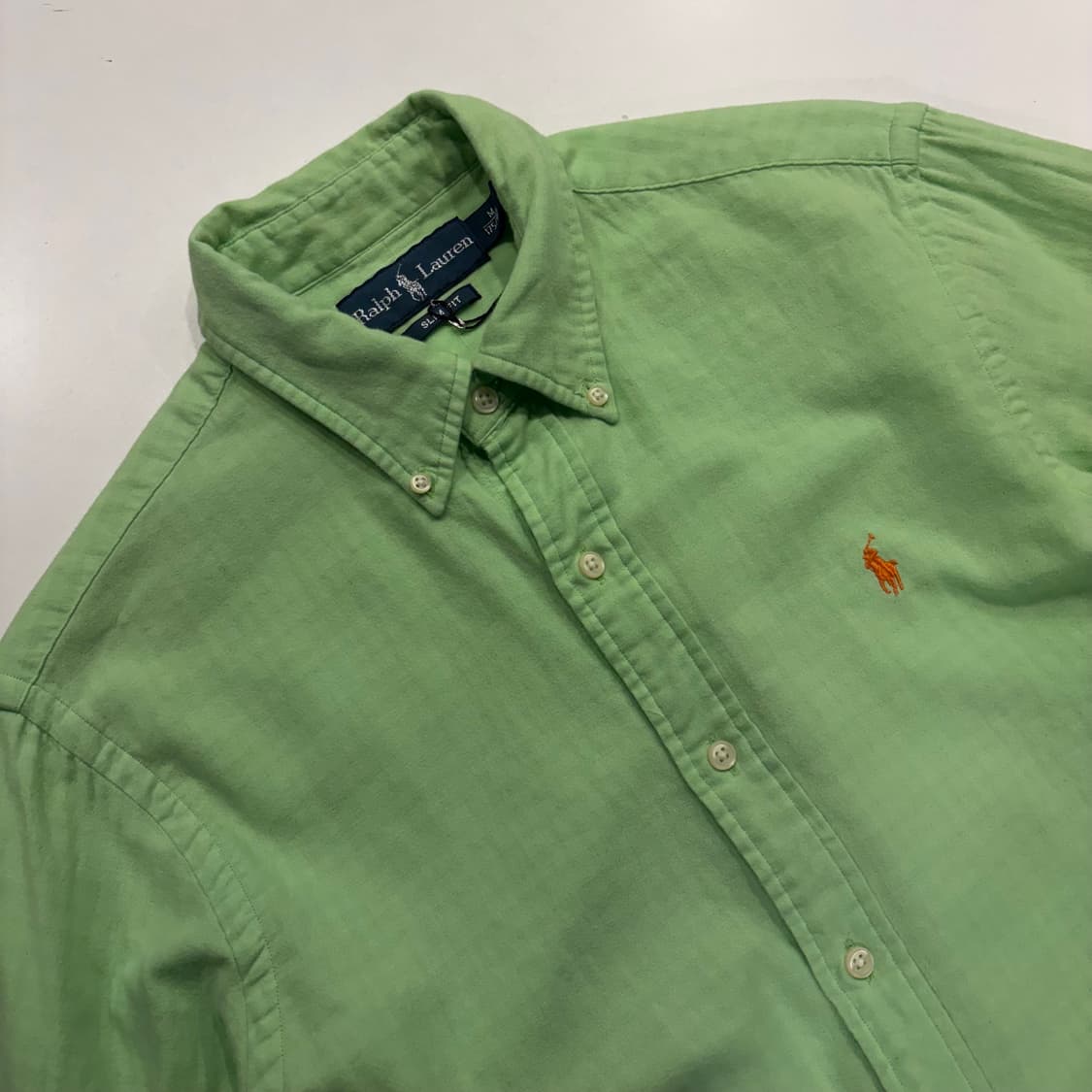 [M] 폴로 랄프로렌 긴팔 셔츠 연두색 C31 상품이미지3