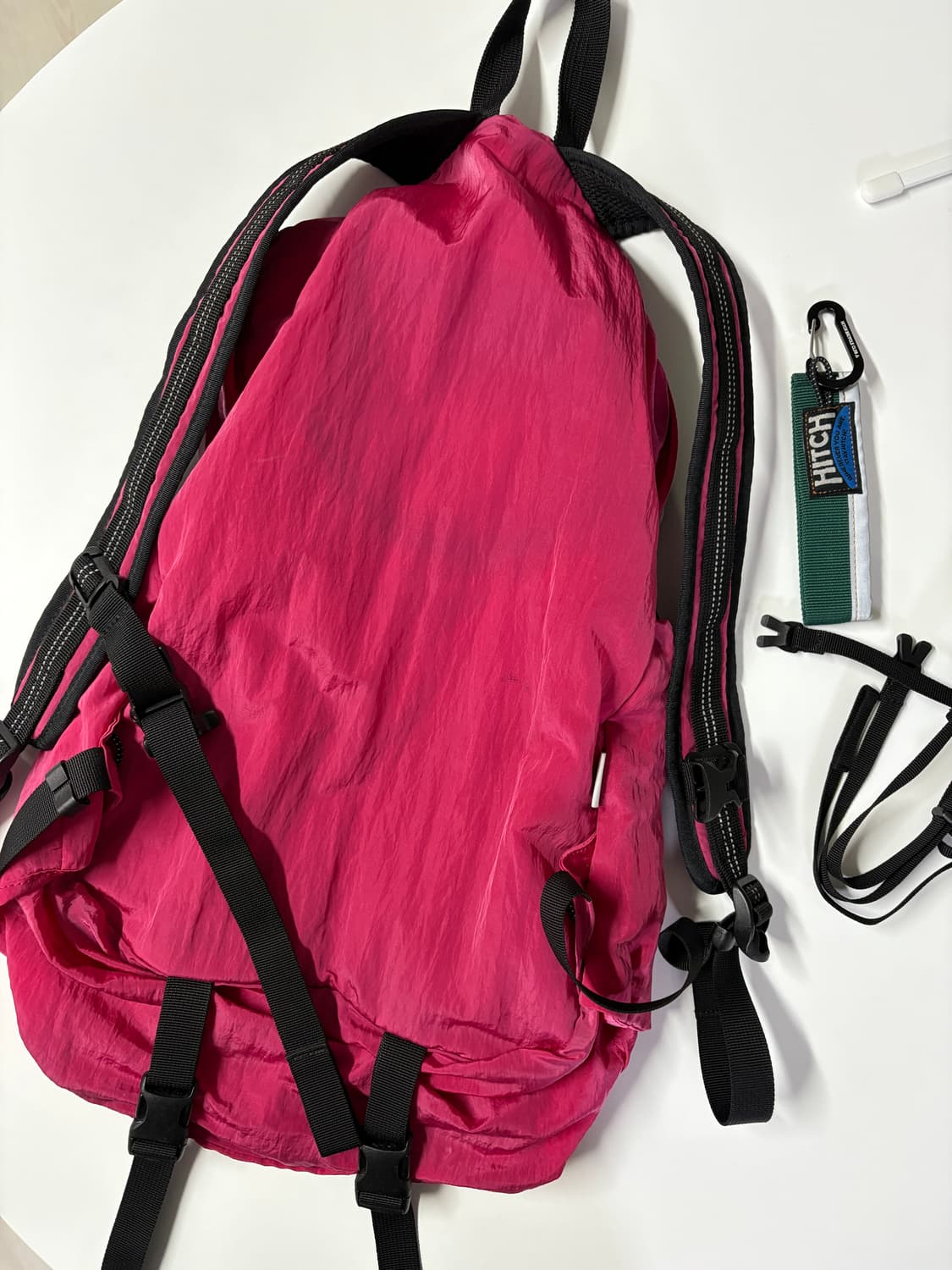 히치 에메모가든 콜라보 나일론 경량 백팩 85 핑크 상품이미지7