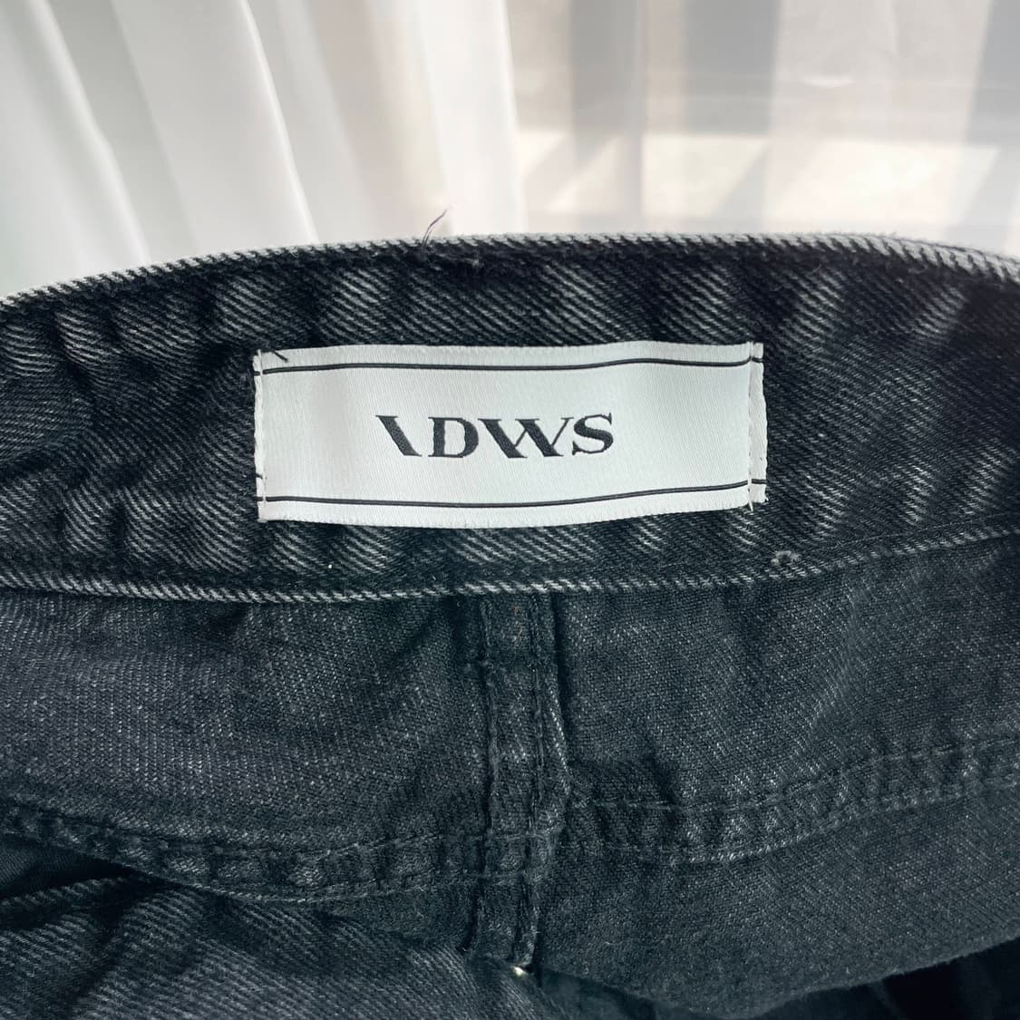 A1 아돈워너셀(IDWS) 오버랩 카펜터 데님 팬츠 블랙 1사이즈 상품이미지5