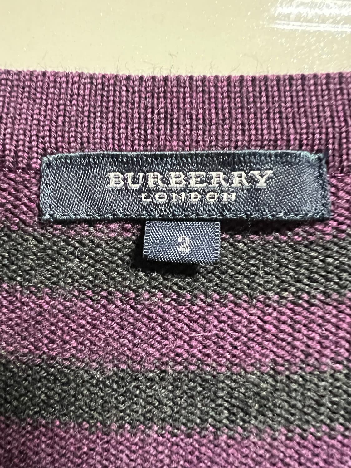 버버리 런던 스트라이프 가디건 퍼플 상품이미지6