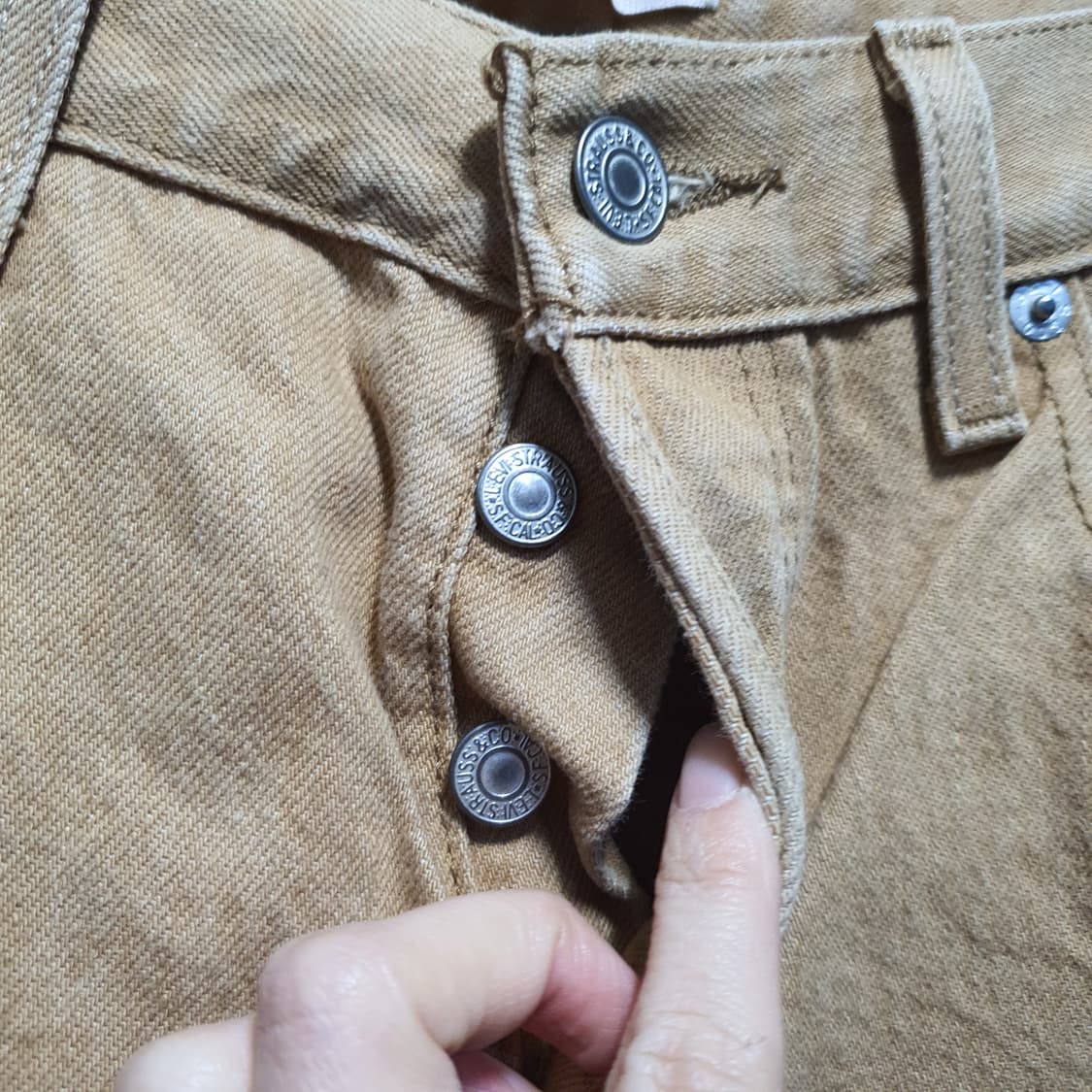 리바이스 501 빈티지 브라운 데님 팬츠  상품이미지5