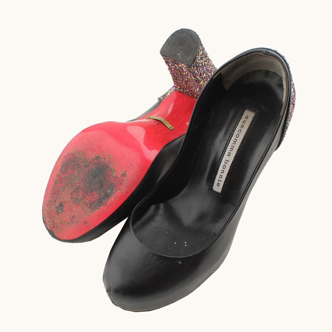 슈콤마보니 블랙&멀티시퀸 펌프스 35 상품이미지4