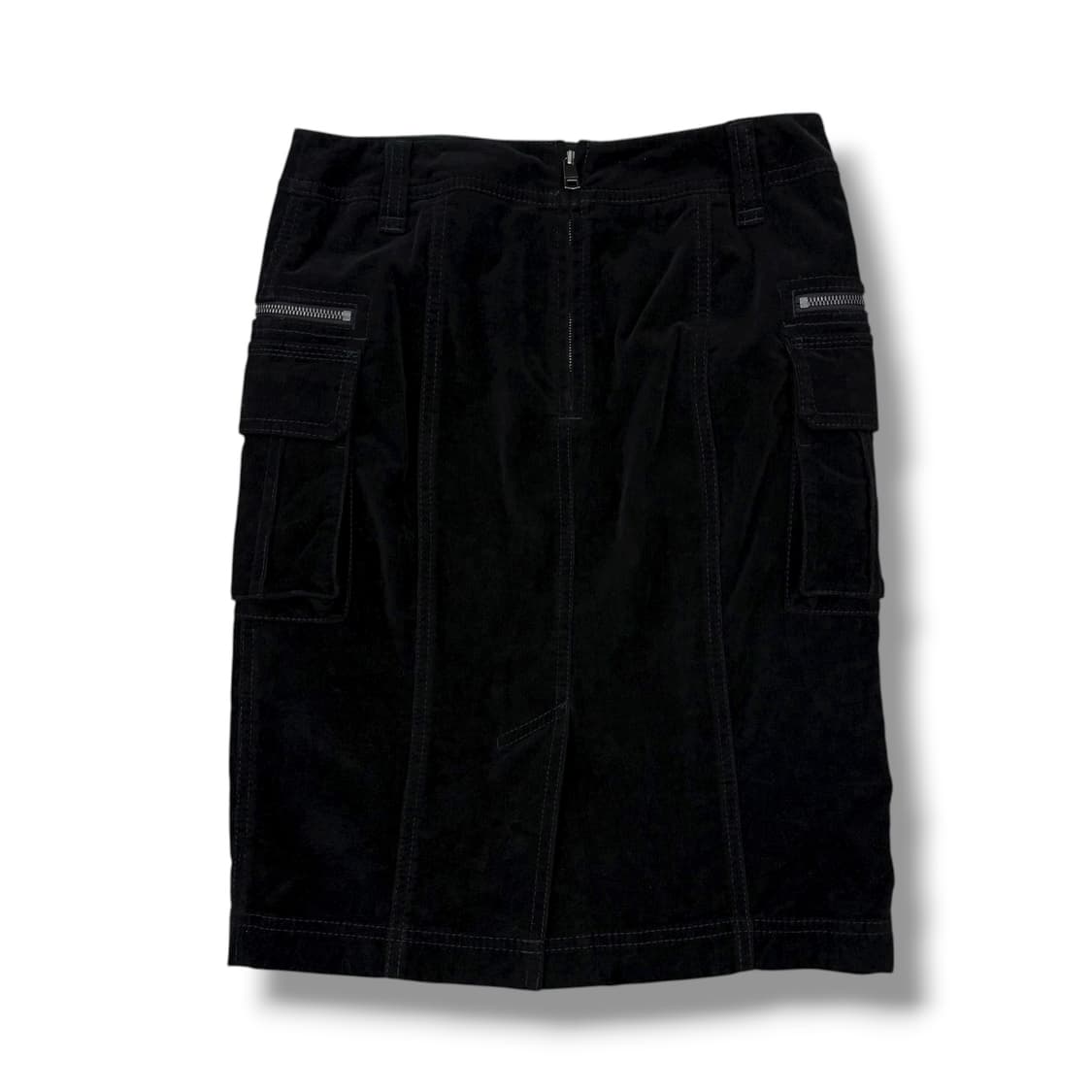 버버리 블랙 코듀로이 포켓 미디스커트 상품이미지2