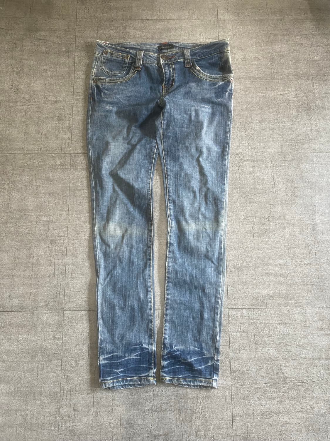 일본빈티지 Backrush 핀터깔y2k락펑크긱시크 웨스턴데님팬츠 상품이미지2