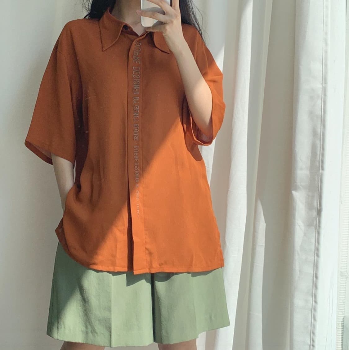 일본 여성 블라우스 반팔 상품이미지2