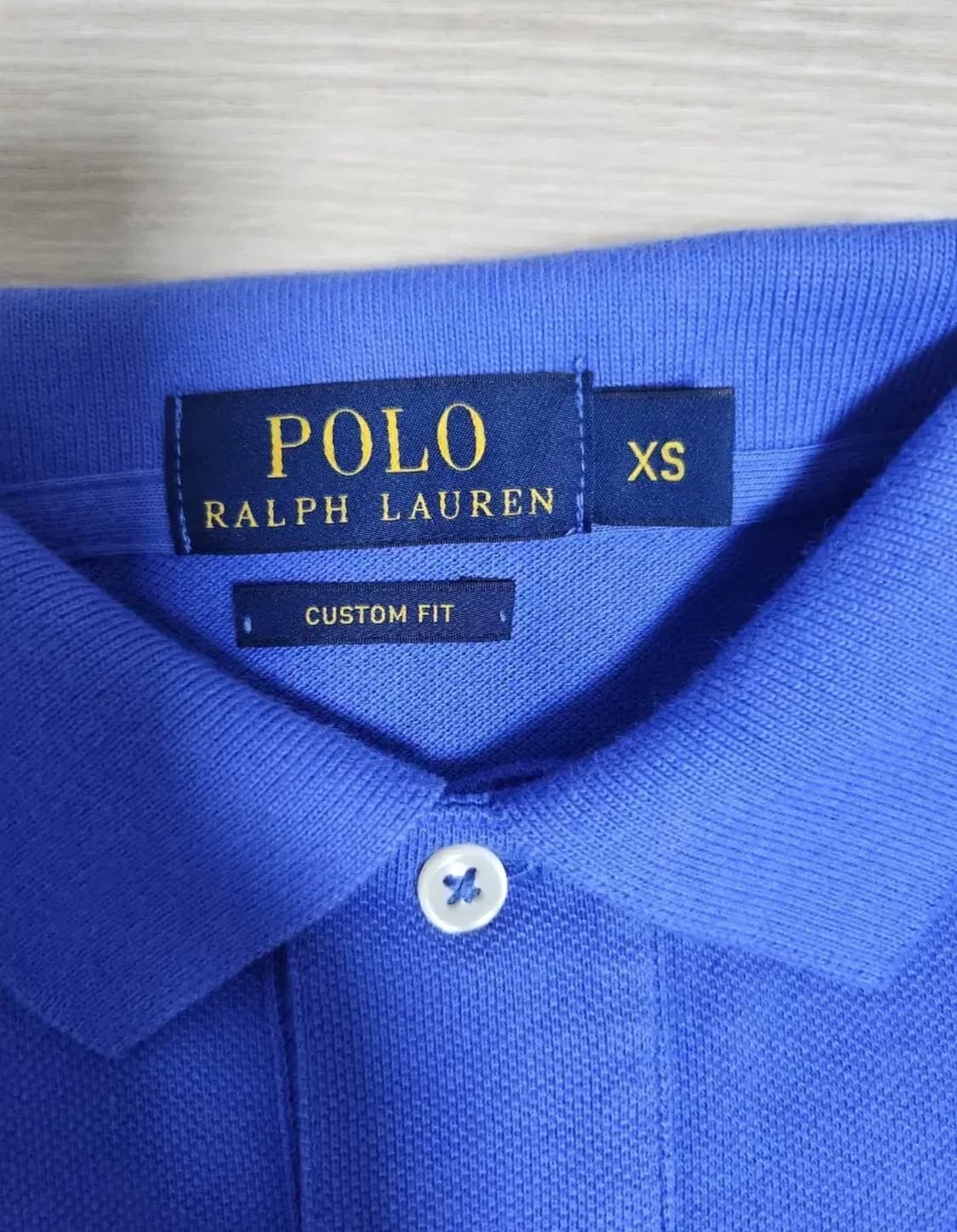 폴로 빅포니 커스텀핏 블루 반팔 카라티셔츠 상품이미지2
