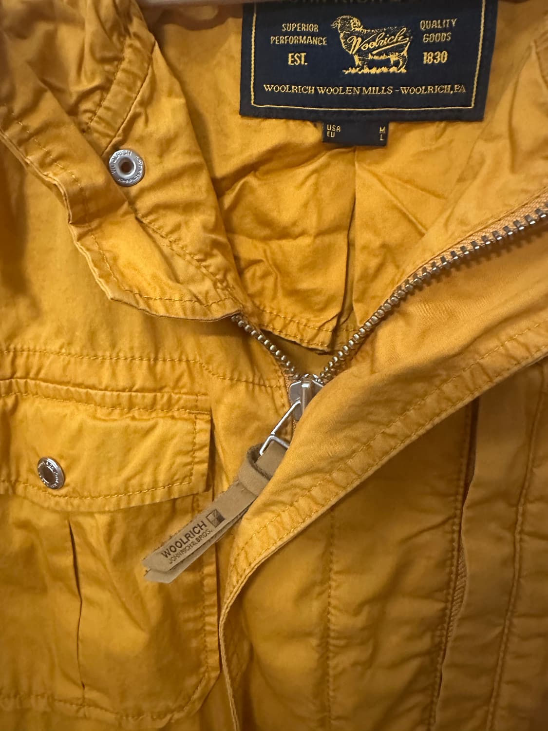 울리치 옐로우 색상의 후드 자켓 M 상품이미지6