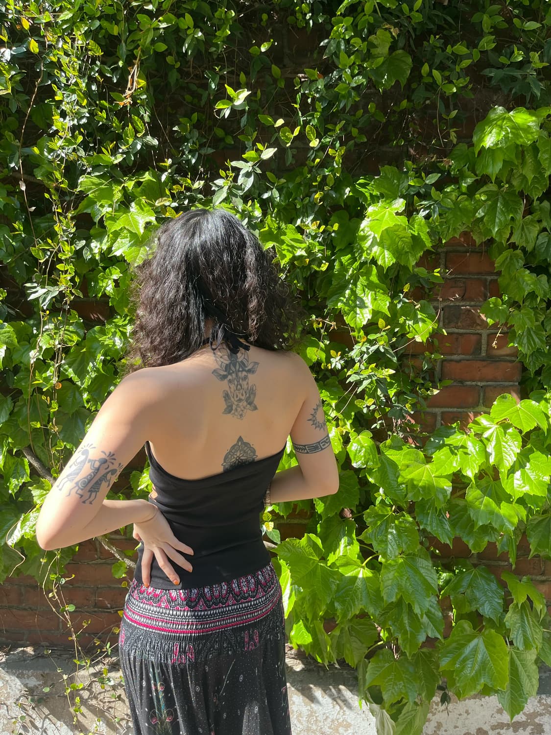 히피 태양 문양 홀터넥 상품이미지5