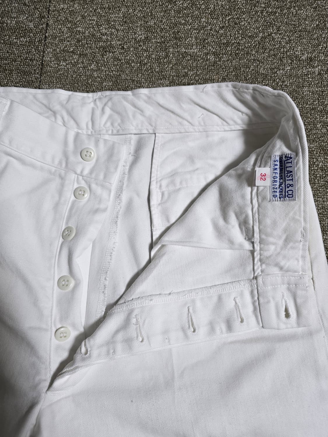 타임원클로딩 엣라코 워크팬츠 32 화이트 트라우저 부처프로덕츠 Timew 상품이미지3