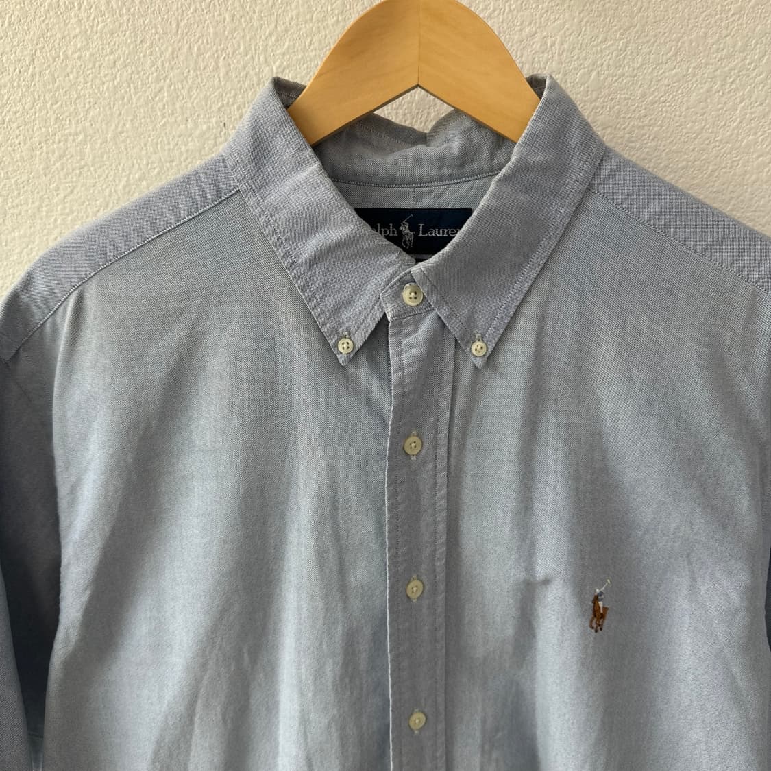 폴로 랄프로렌 클래식핏 멀티포니 자수 옥스퍼드 반팔 셔츠 블루 XL  상품이미지2