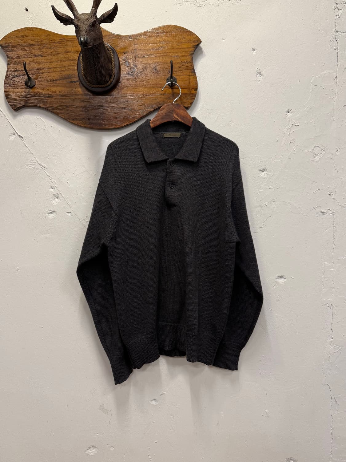 L) Y’s for Men Wool Knit Polo Sweater 상품이미지2