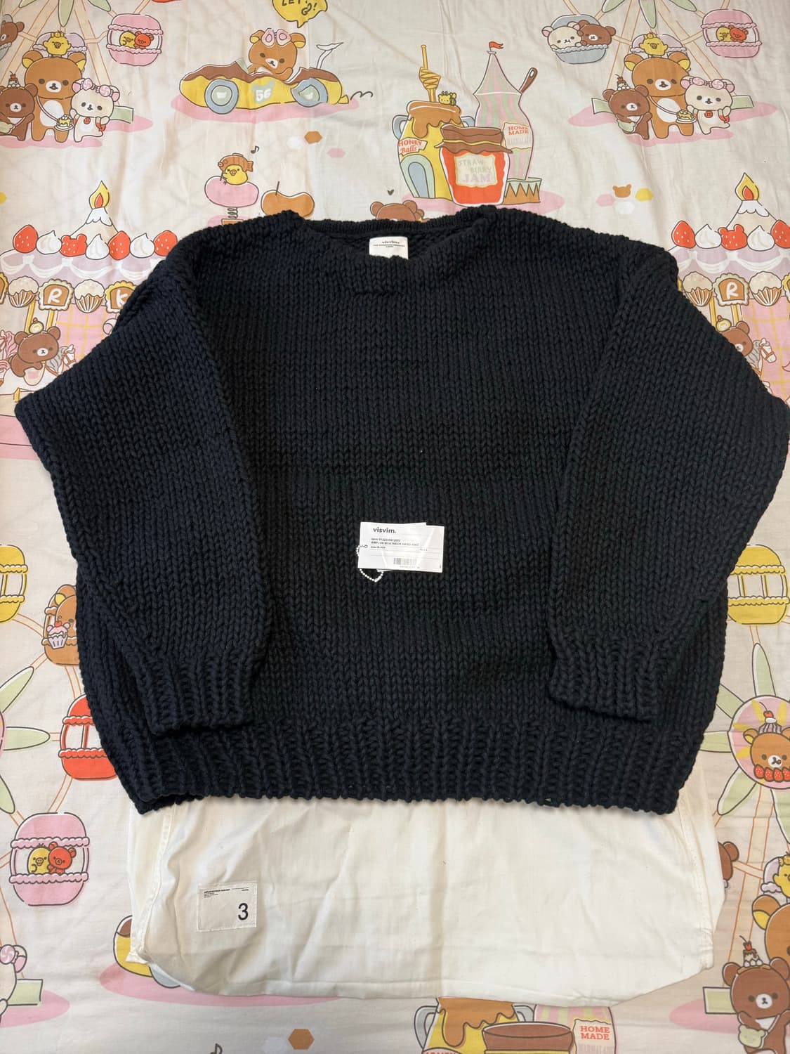 [3]비즈빔22AW Boatneck 보트넥 핸드 니트 상품이미지1