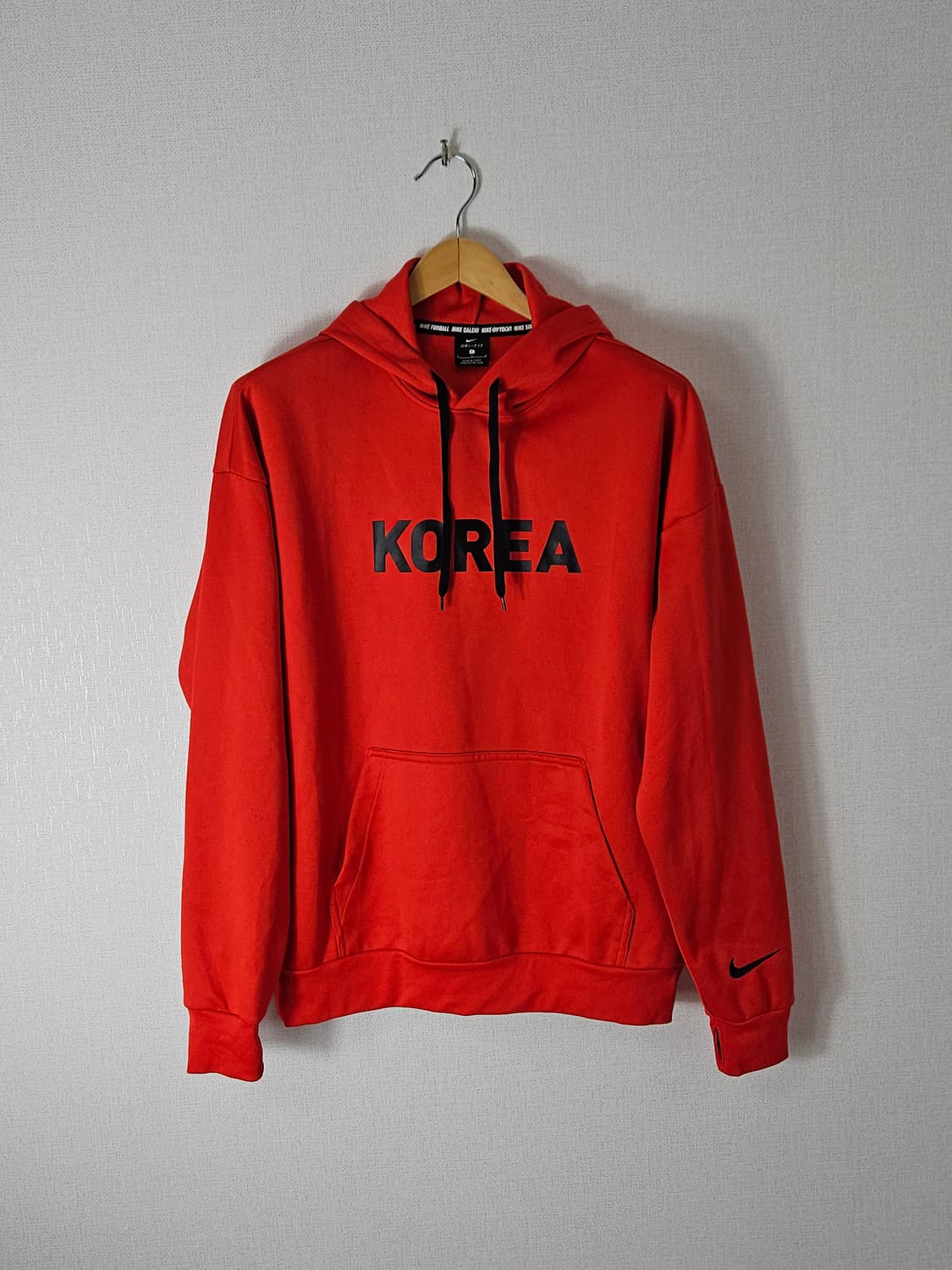 나이키 코리아 대한민국 국대 후드티 레드 풋볼 드라이핏 기능성 L 100 상품이미지1