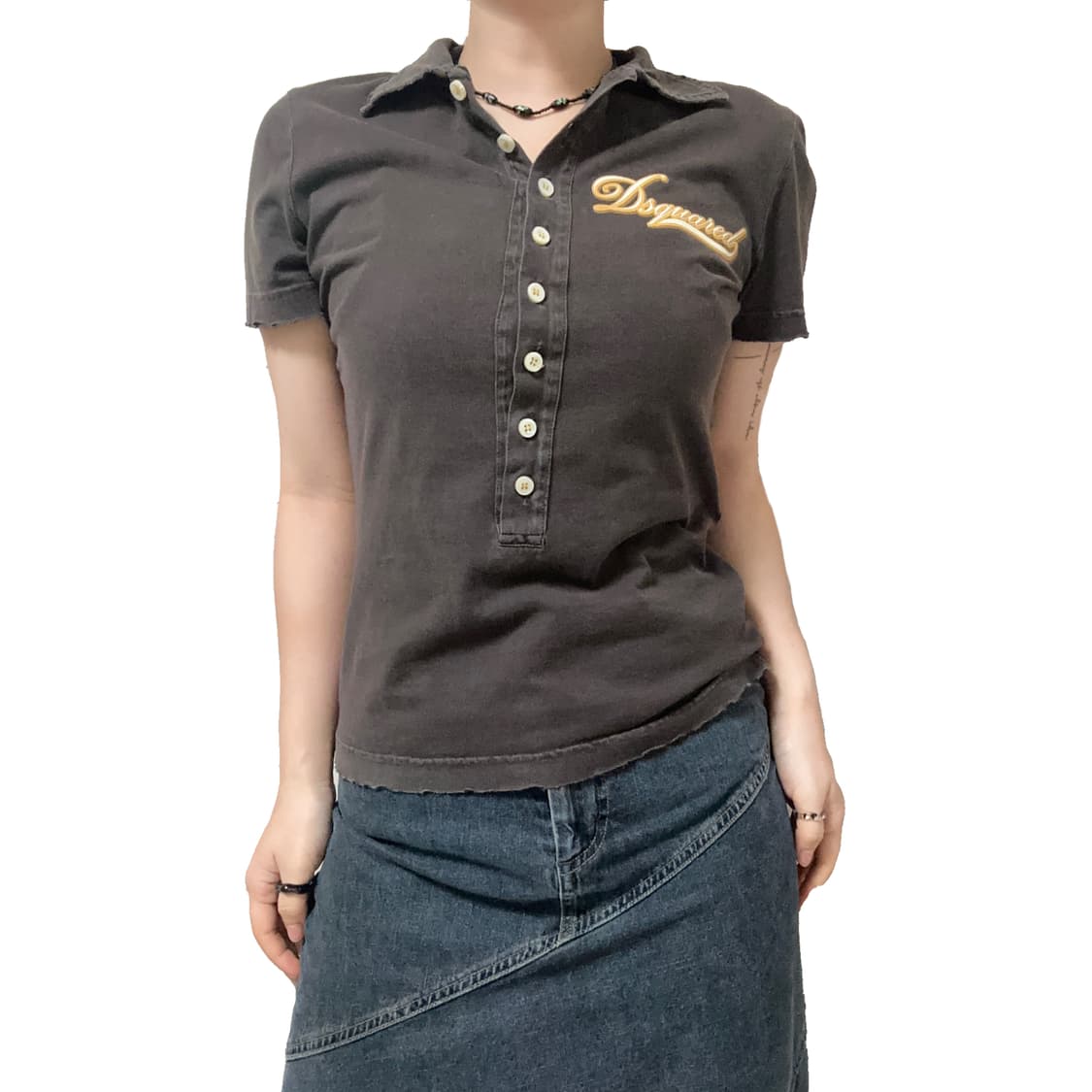 Brown short-sleeved t-shirt 상품이미지4