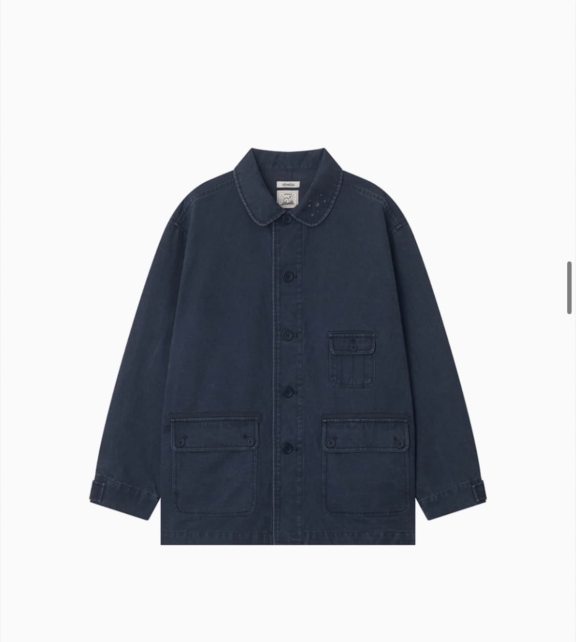 오헤시오 스타 플로럴 워시드 코튼 자켓 네이비 상품이미지3