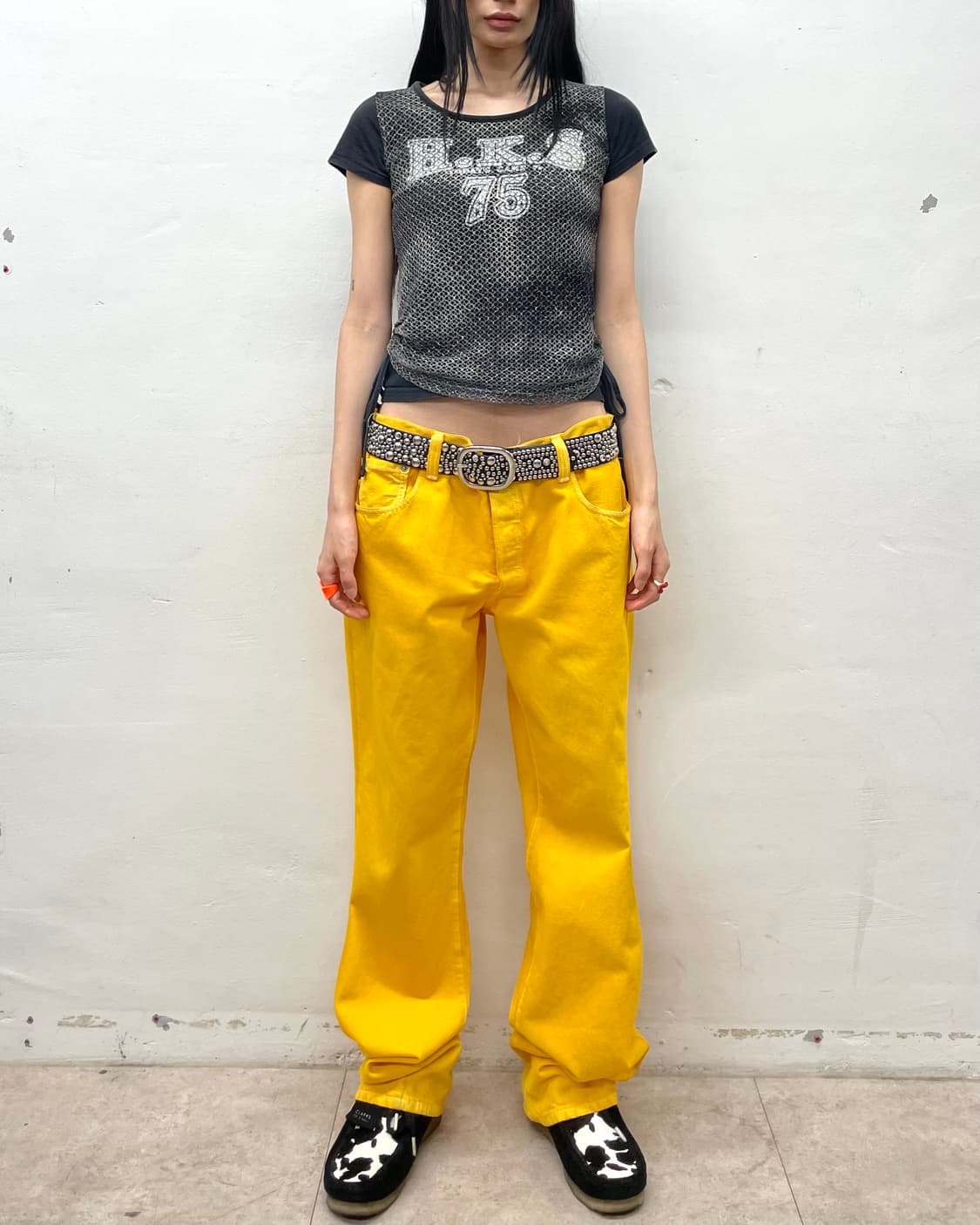 H.K.S Glossy Mash Shirring T-shirt 상품이미지8