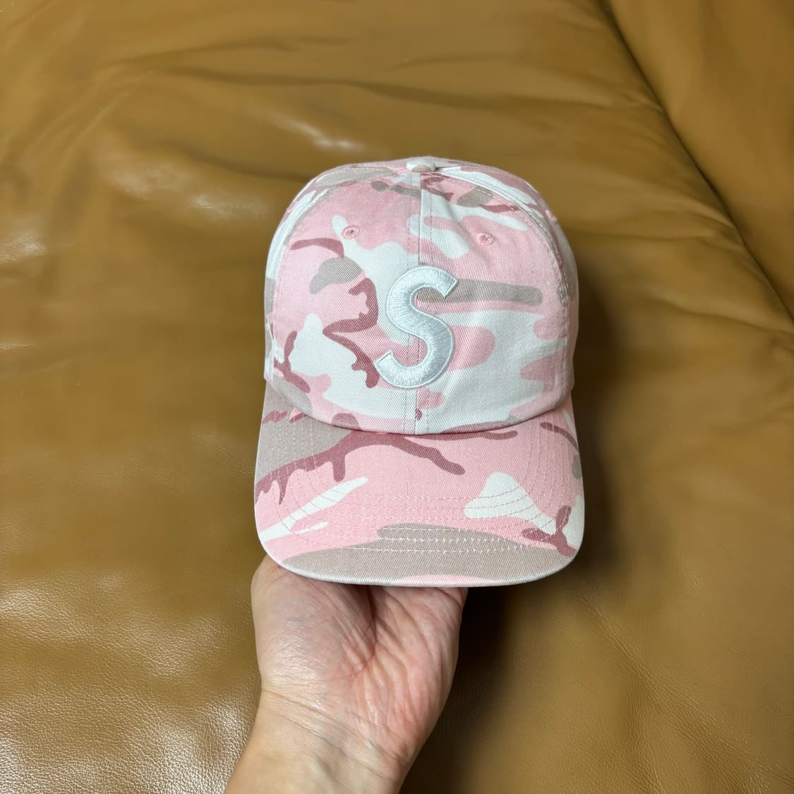 Supreme 슈프림 피그먼트 워시드 카모 핑크 S로고 6패널 볼캡 모자 상품이미지2