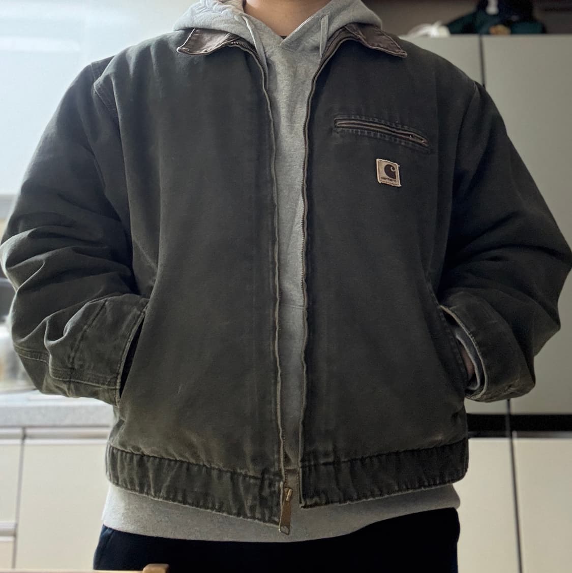 칼하트 디트로이트 자켓 j97 mos 모스 상품이미지1