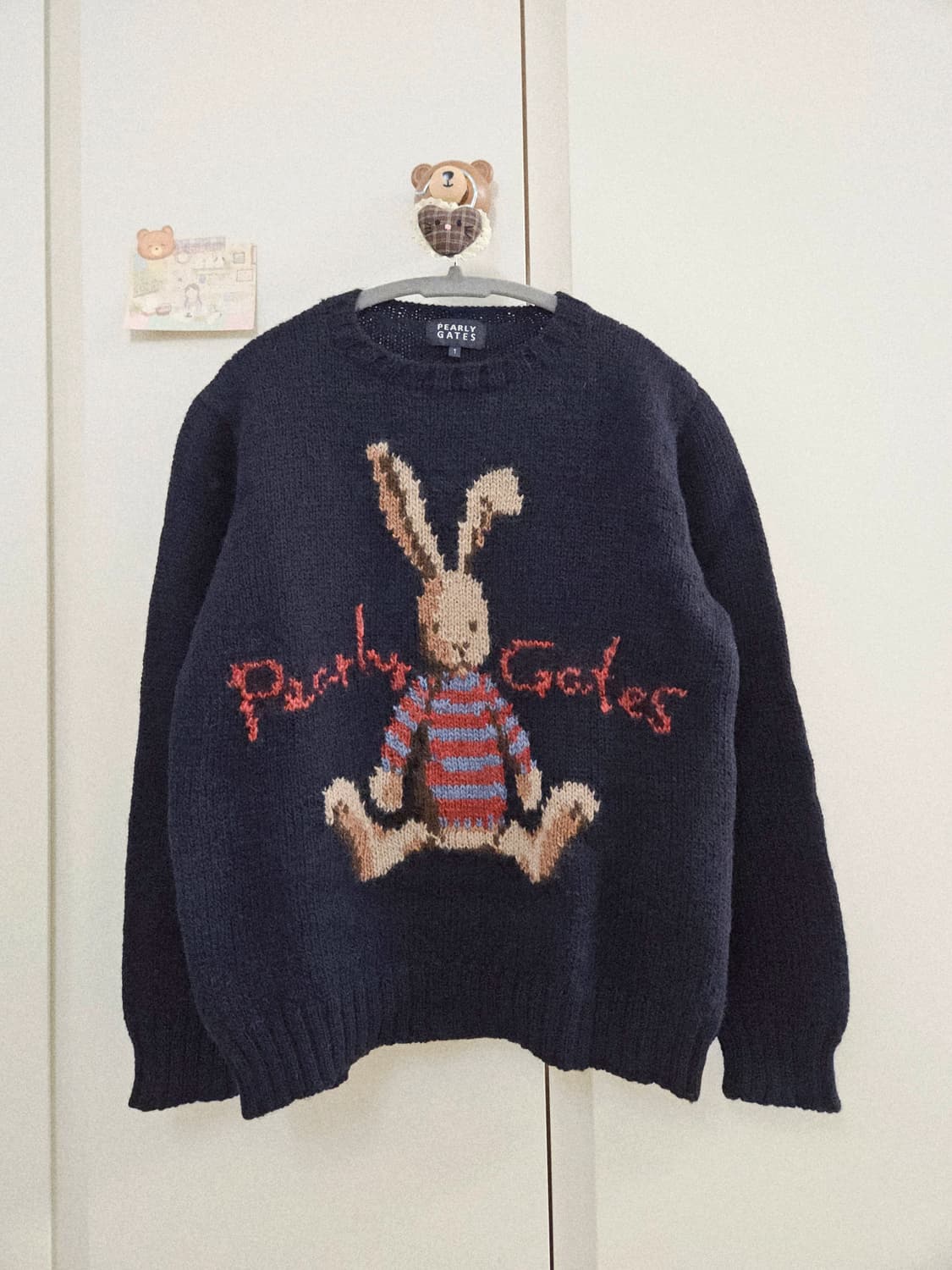 빈티지 pearly gates 토끼 니트 상품이미지1