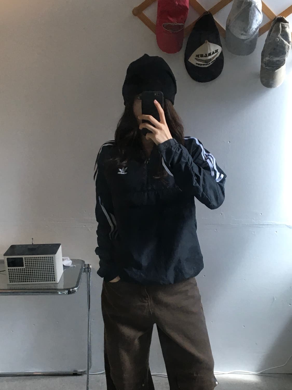 아디다스 불꽃로고 사이드라인 아노락 상품이미지1