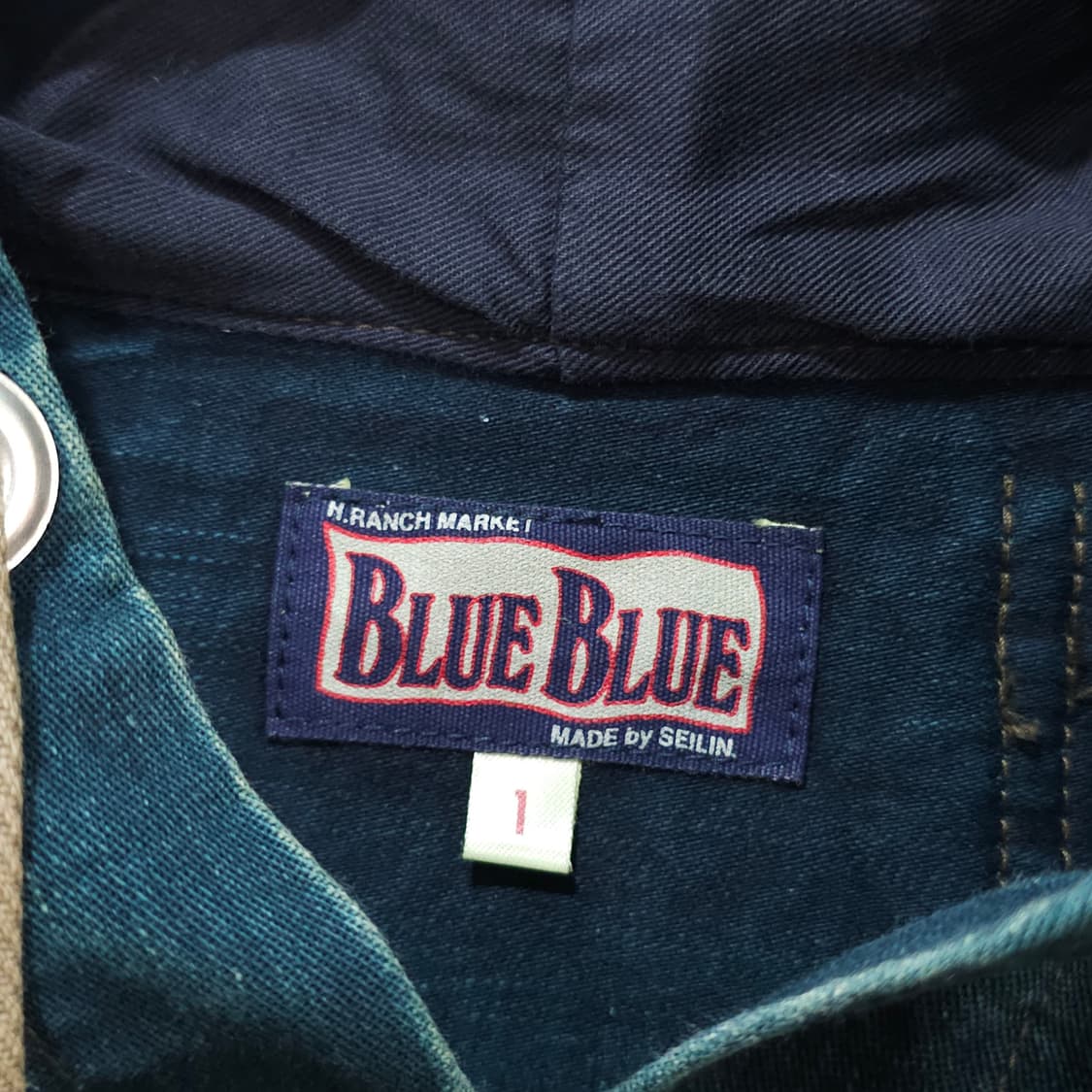 빈티지 BLUE BLUE JAPAN 데님 아노락- S사이즈 상품이미지9