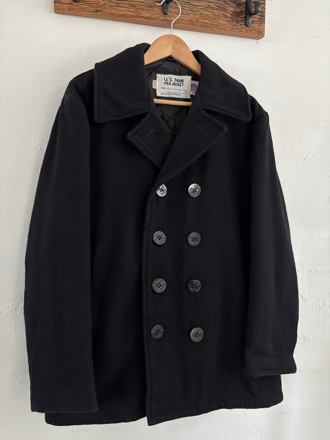 Schott NYC 쇼트 뉴욕 멜튼 울 피코트 상품이미지1