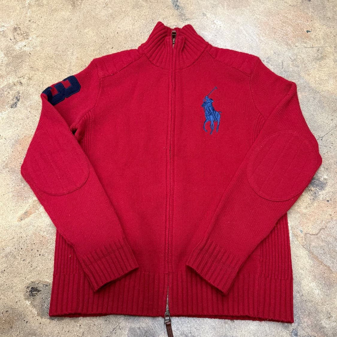폴로 랄프로렌 빅포니 레드 니트 집업  상품이미지2