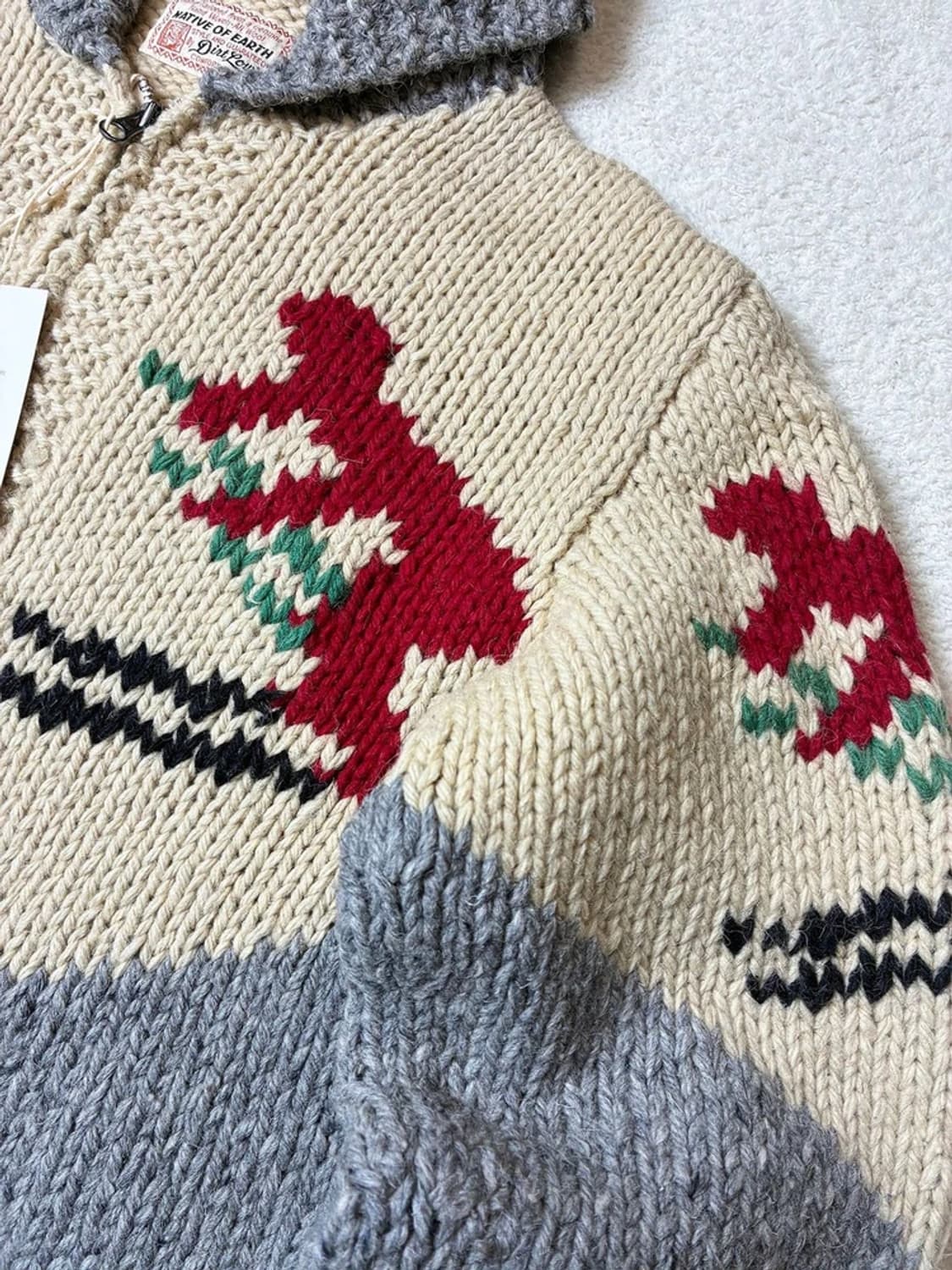 네이티브오브어스 90's 헤비울 코위찬 니트 가디건 PN6504 상품이미지4