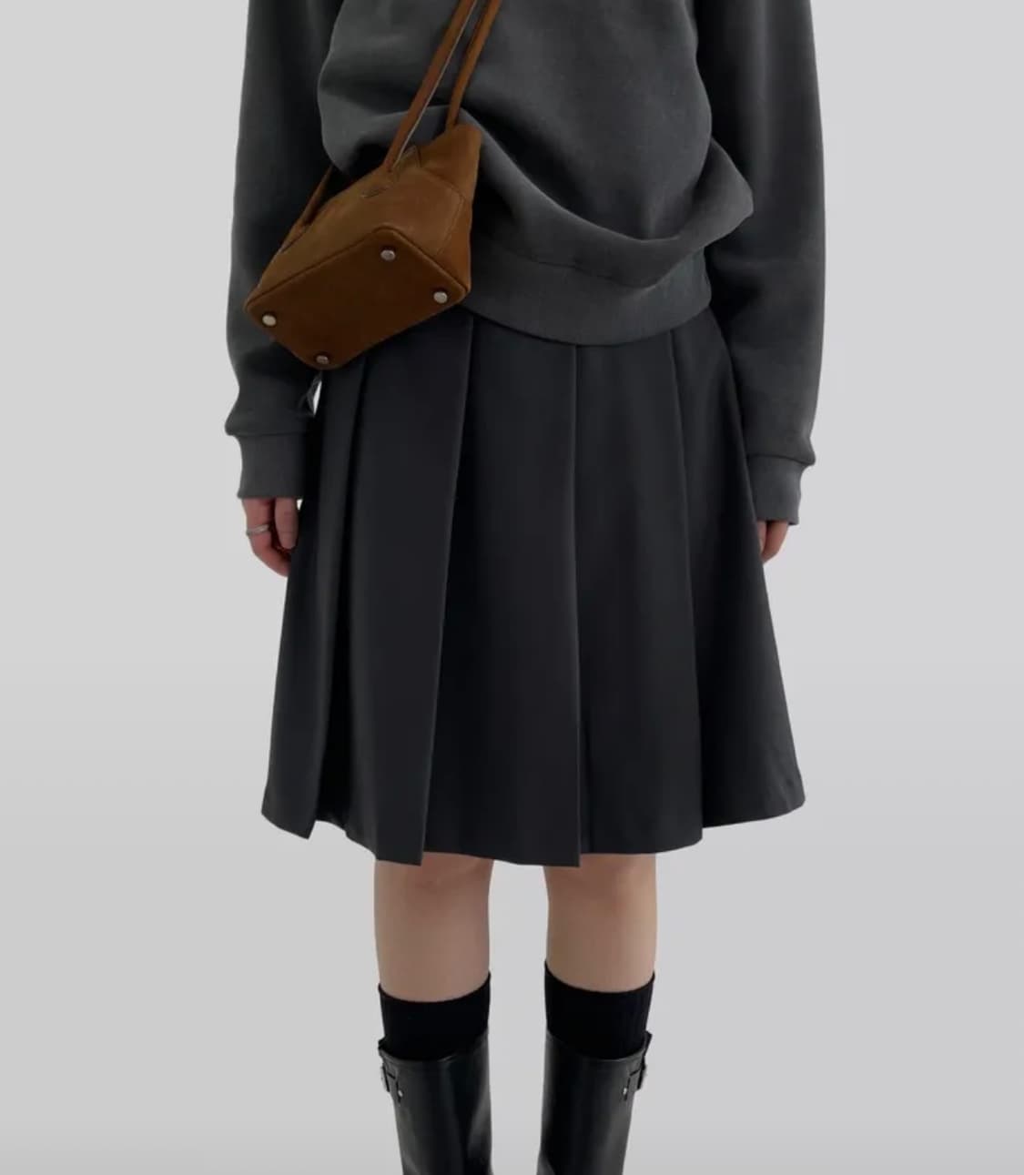 어텀 플리츠하프스커트 상품이미지1