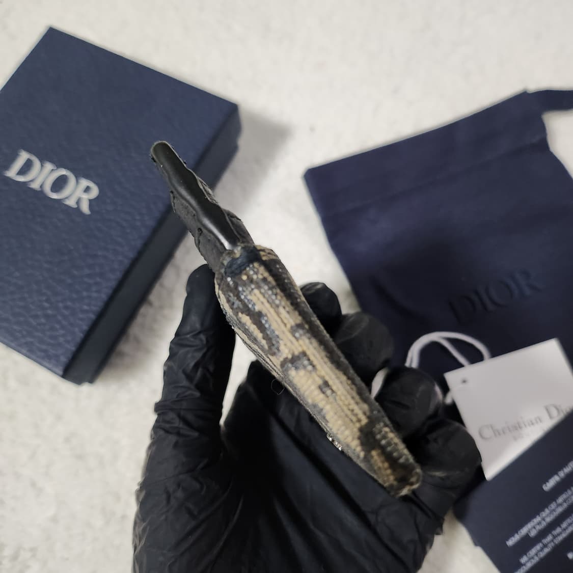 [풀구성]디올 오블리크 카드홀더 카드지갑 베이지 상품이미지4